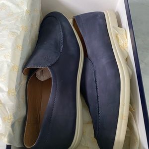 Brooks Brothers Navy Nubuck slip on shoes